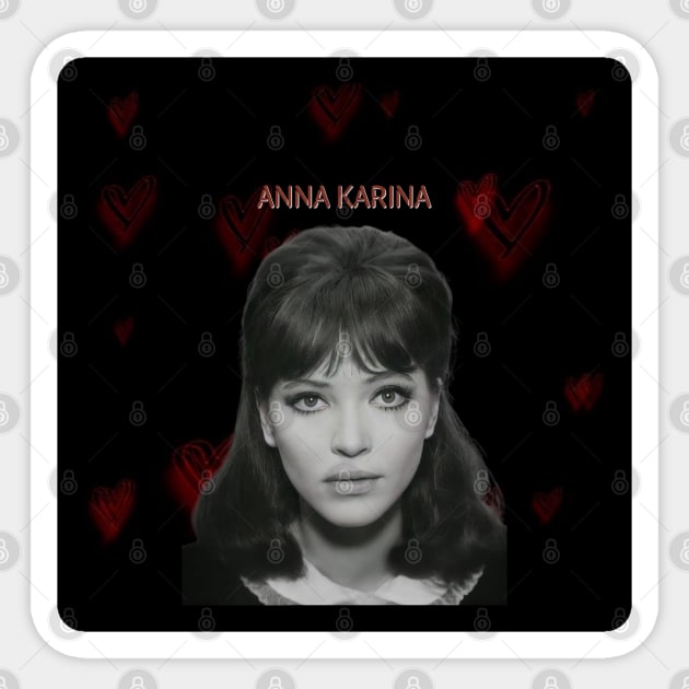 Anna Karina Sticker by KitzCutiz